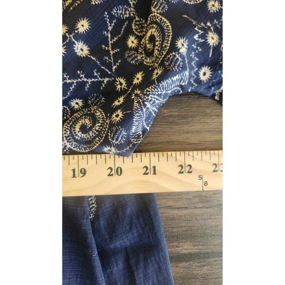 Bloomchic Navy Blue Embroidered Floral V-Neck Midi Dress Plus Size 18/20 NWT - Picture 5 of 5